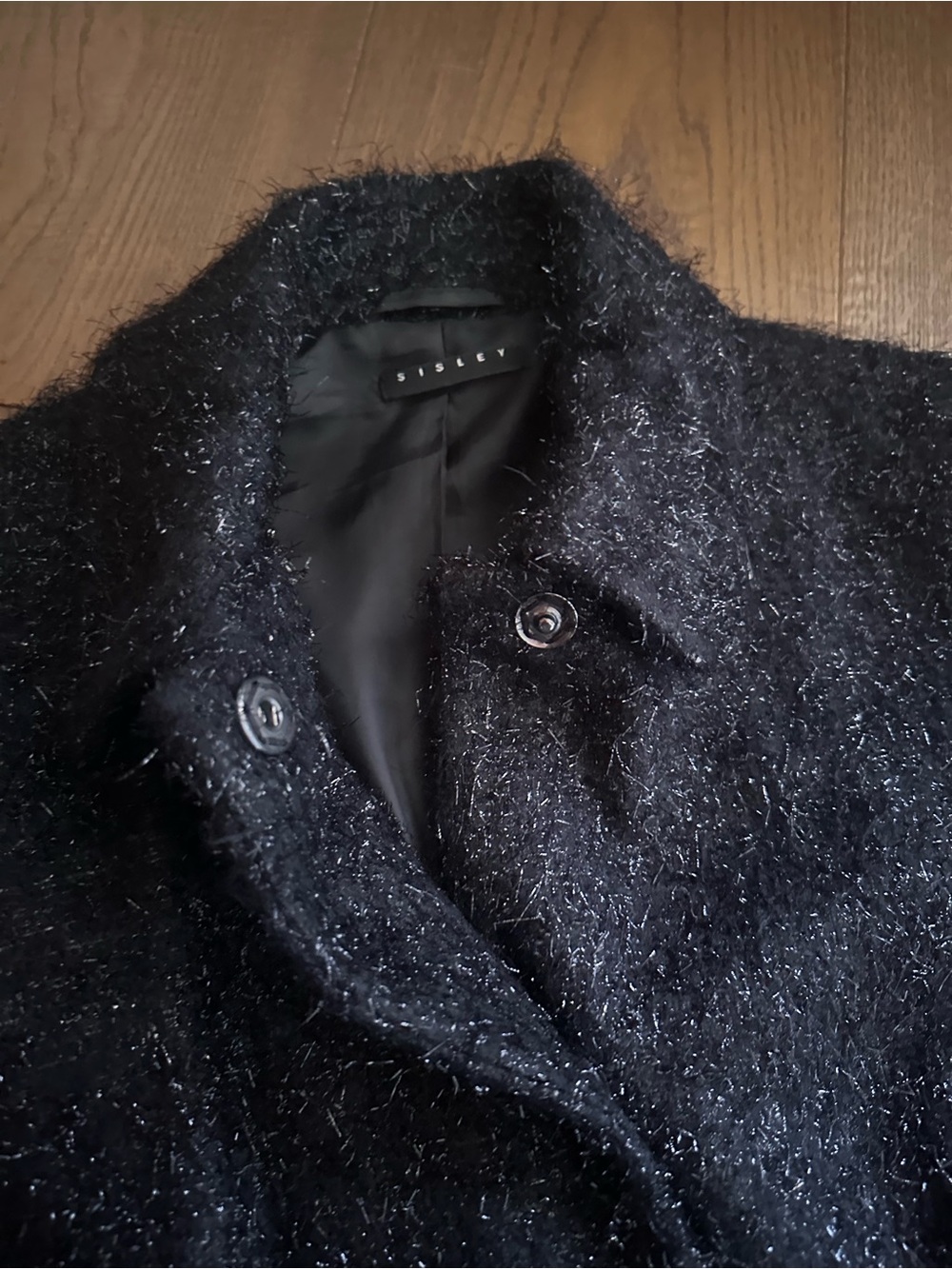 Sisley Black and Gray Ombre Pea Coat